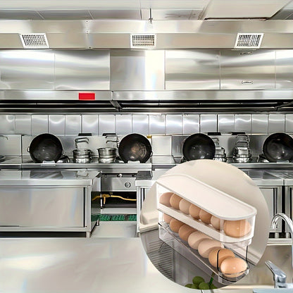 [Automatic Storage]12-14 Automatic Double-Layer Sliding Storage Box Kitchen Organizer Essential Storage Solution and Space-Saving Rack Refrigerator