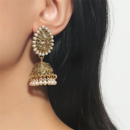 Eastern Bollywood-Inspired Waterdrop-Shaped Earrings for Women