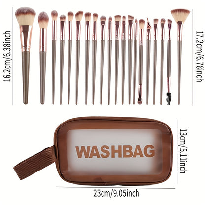 46pcs/45pcs/40pcs/20pcs/35pcs27pcs Makeup Brush Set Facial and Eye Shadow Brushes Super Soft Concealer, Blush, Contouring, Mixing, Eyeshadow, Makeup Sponge Set Powder Puff Suitable for All Skin Types, Face Washing Hair Tie Co