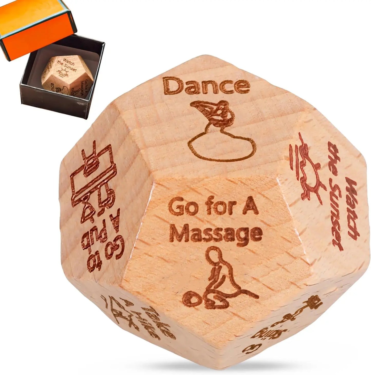 Dice for Her Him Couples Gift Ideas Food Decision Dice Games Christmas Birthday Valentines Day Gifts for Wife Husband