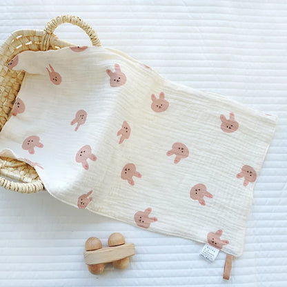 Cotton Muslin Baby Face Towel Long Burp Cloth for Newborn Kindergarten Hand Towels Infant Drooling Bibs Washcloth Baby Items