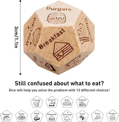 Dice for Her Him Couples Gift Ideas Food Decision Dice Games Christmas Birthday Valentines Day Gifts for Wife Husband