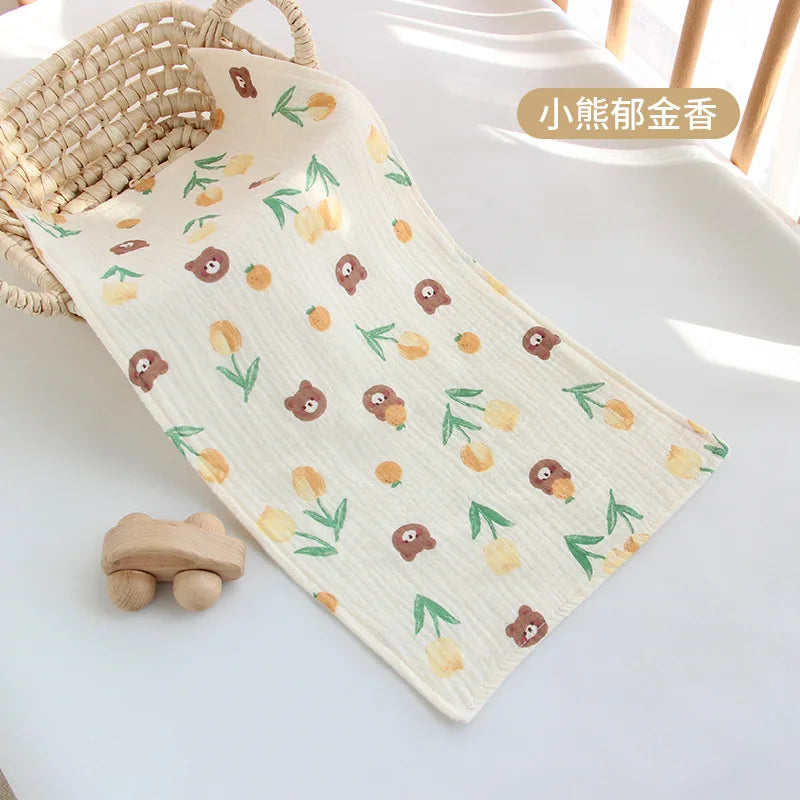 Cotton Muslin Baby Face Towel Long Burp Cloth for Newborn Kindergarten Hand Towels Infant Drooling Bibs Washcloth Baby Items
