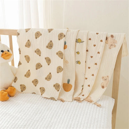 Cotton Muslin Baby Face Towel Long Burp Cloth for Newborn Kindergarten Hand Towels Infant Drooling Bibs Washcloth Baby Items