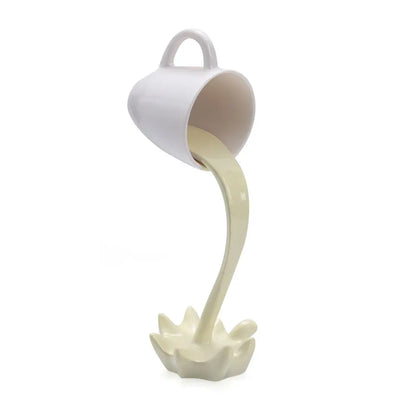 Creative Coffee Cup Design Gift For Coffee Lover Kitchen Decor Sculpture Floating Coffee Cup Pouring Liquid Coffee Mug