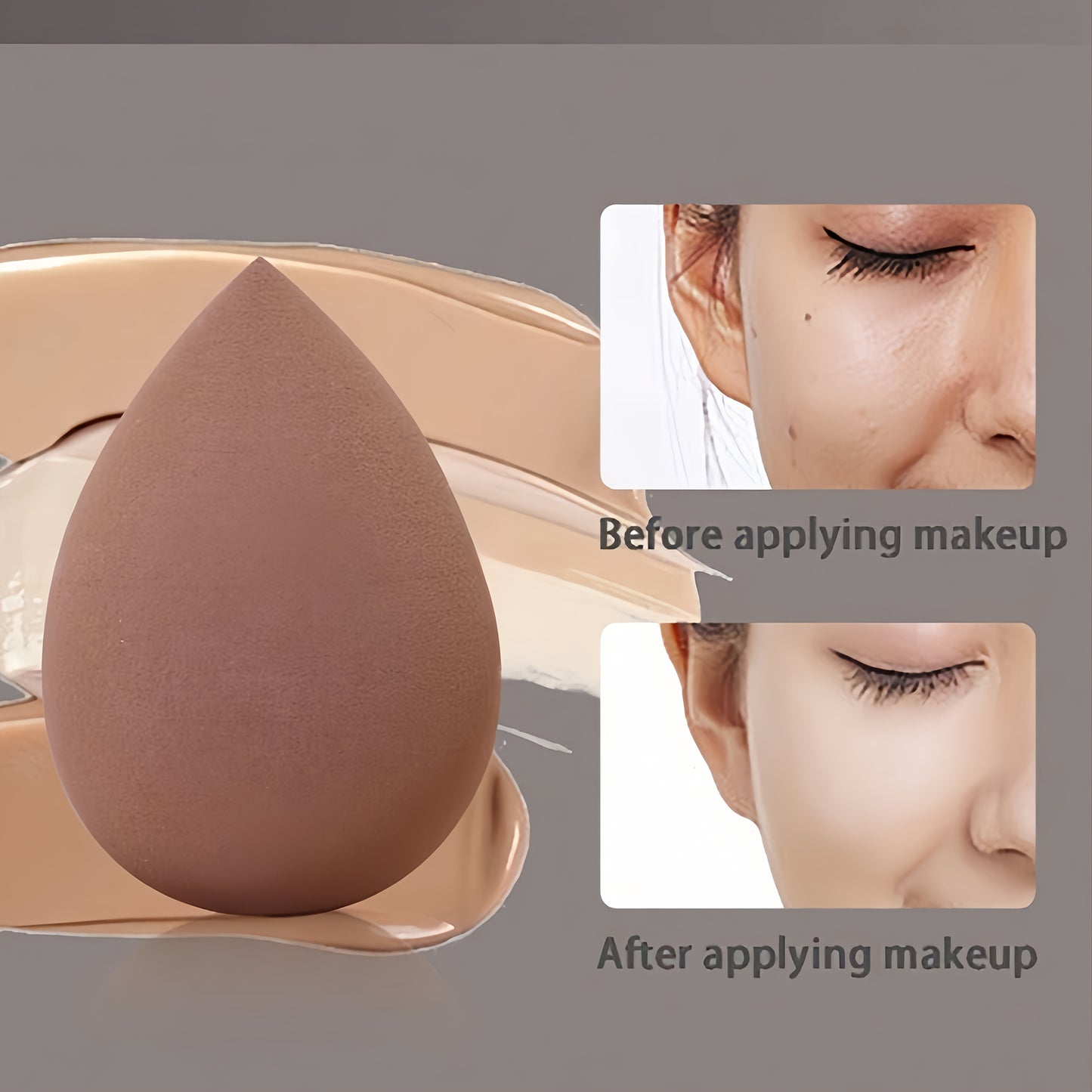 13pcs Makeup Brush Set + 2pcs Brown Makeup Sponges, Eye Shadow, Foundation, BB Cream, Concealer Makeup Brushes, Soft All-In-One Makeup Tools for Women