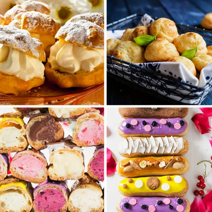 2-Pack Stainless Steel Piping Nozzles, Long Puff Tip, for Baking, Pastry Nozzle for Cookie, Dessert, Cake Decoration, Professional Baking Tools