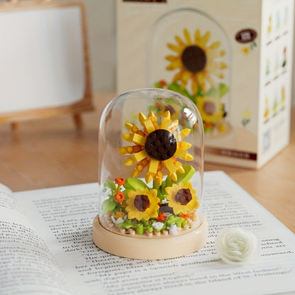 Small Particle Building Block Flower Assembly DIY Toy Home Desktop Decoration Model Holiday Gift for Mother's Day and Valentine's Day