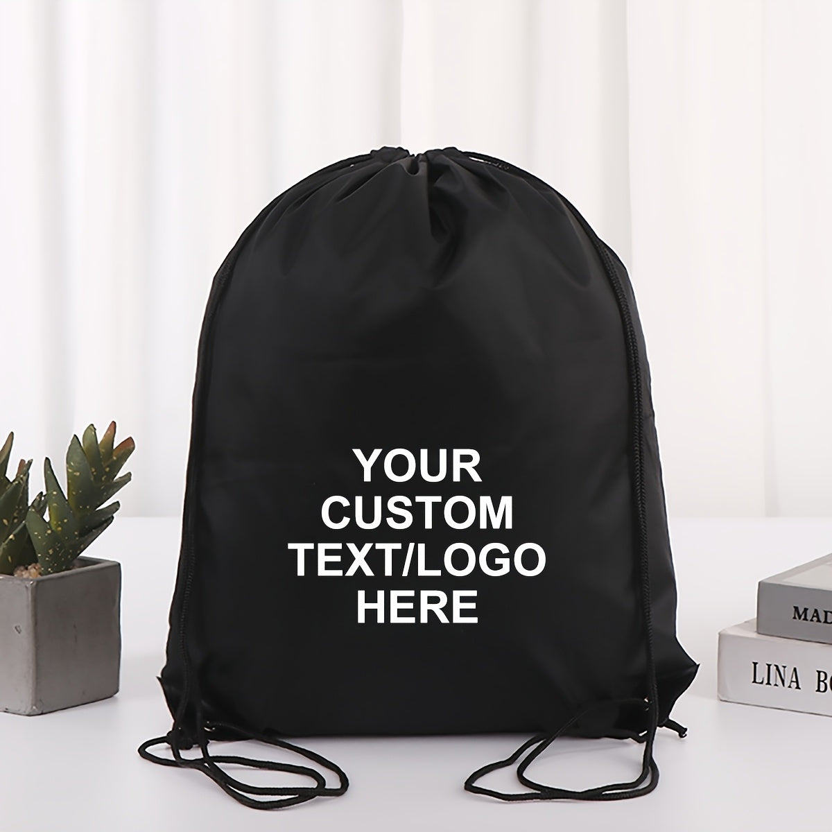 10/20pcs Customizable Polyester Drawstring Backpacks - Personalized Text/Logo, Lightweight Durable Multi-Use Bags for Weddings, Birthdays, Graduation Gifts, Events - Sky Blue, Red, Navy, Black, Event Gift Bags, Bold Visual Ap