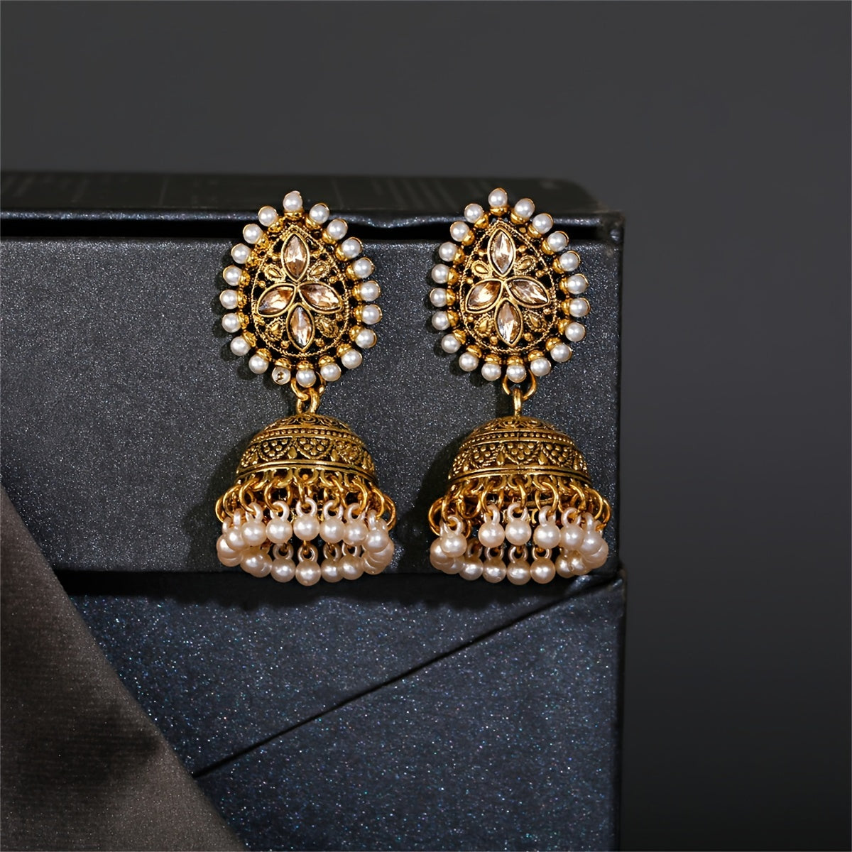 Eastern Bollywood-Inspired Waterdrop-Shaped Earrings for Women