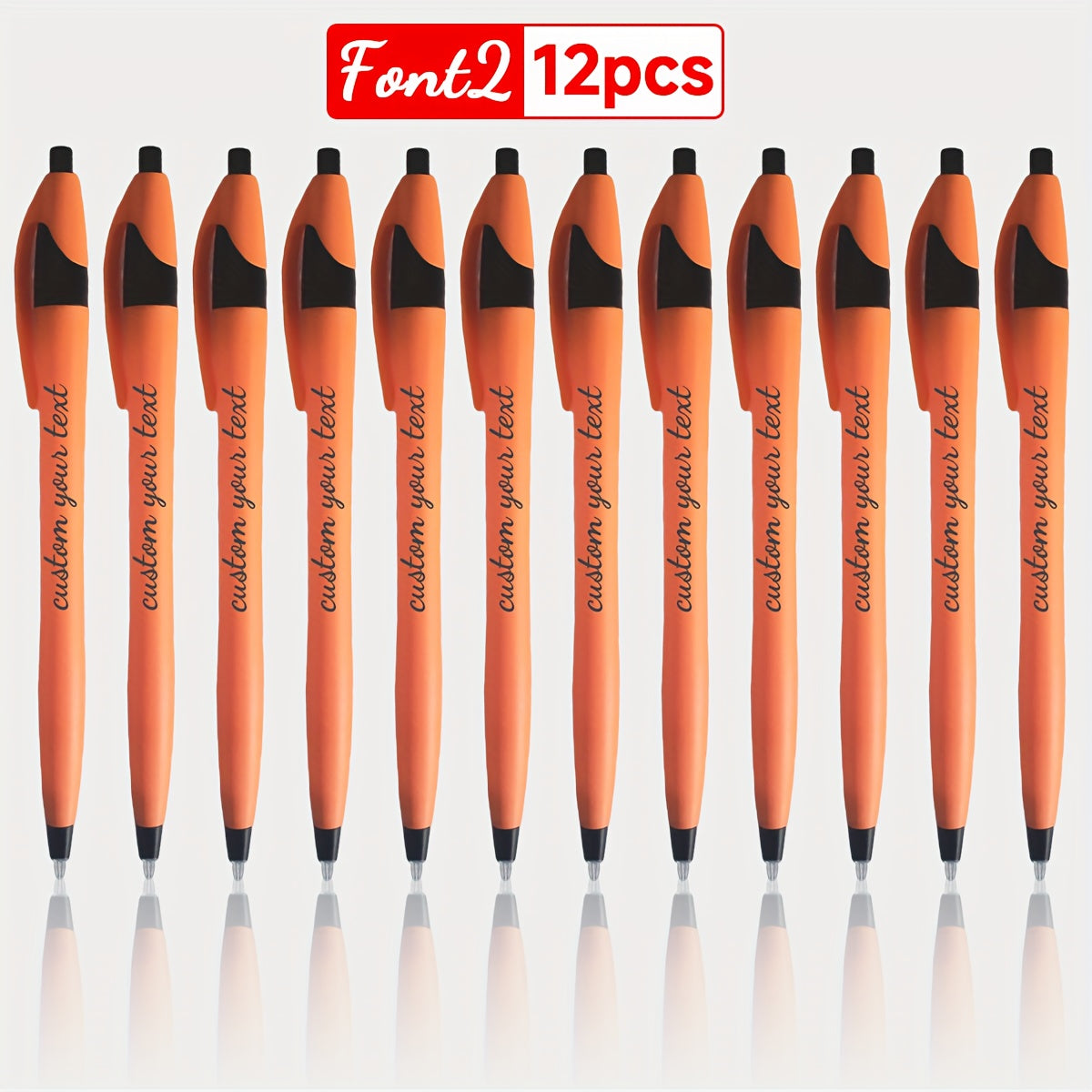 30pcs/50pcs/12pcs 50/30/12pcs Ballpoint Pens, Customizable with Inspirational Quotes, Names, And Logos. Colorful, Smooth Writing Ballpoint Pens with Black Ink for Christmas And Back-To-School Gifts.