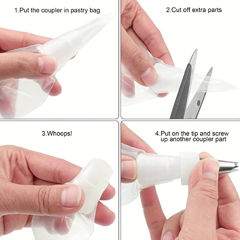 116pcs Cake Decorating Baking Tools Set, Includes Piping Nozzles Pastry Bag Tips Scraper and More Kitchen Gadgets with Storage Box. Buttercream Icing Cheese Bun Dough Pastries DIY for Birthday Parties Family Reunions Holiday