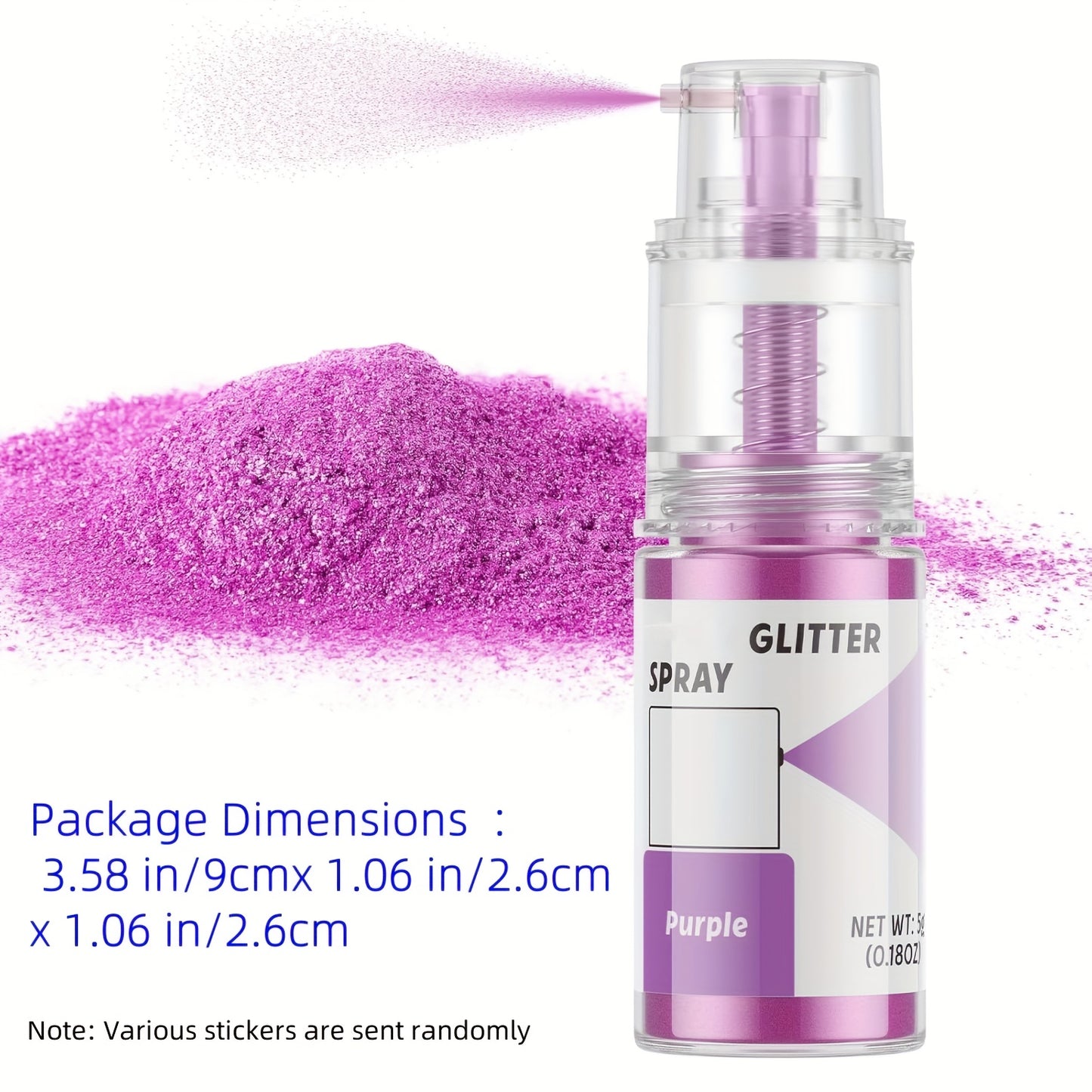 1pc Glitter Sequins, Glitter Spray, Baking Decoration 5G Glitter, for Cake Decorations, Dessert Decorations, Handicrafts DIY stickers randomly