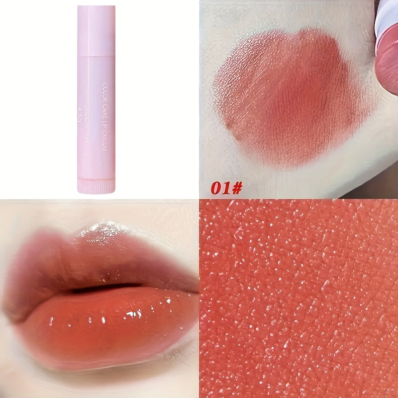 3pcs/1pc Women'S Waterproof Moisturizing Lipstick Set, Featuring 3 Long-Lasting Lip Balms in Natural Shades, Enriched with Plant Squalane for Hydration, Enhancing Lip Color with a Durable Finish, Non-Greasy, Fade-Resistant, S