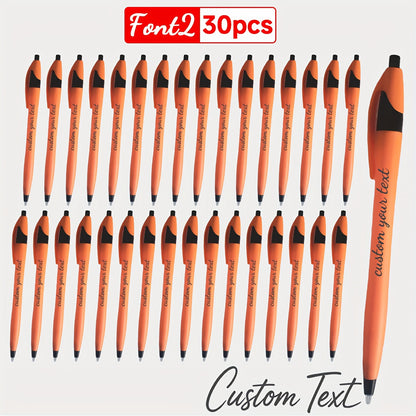 30pcs/50pcs/12pcs 50/30/12pcs Ballpoint Pens, Customizable with Inspirational Quotes, Names, And Logos. Colorful, Smooth Writing Ballpoint Pens with Black Ink for Christmas And Back-To-School Gifts.