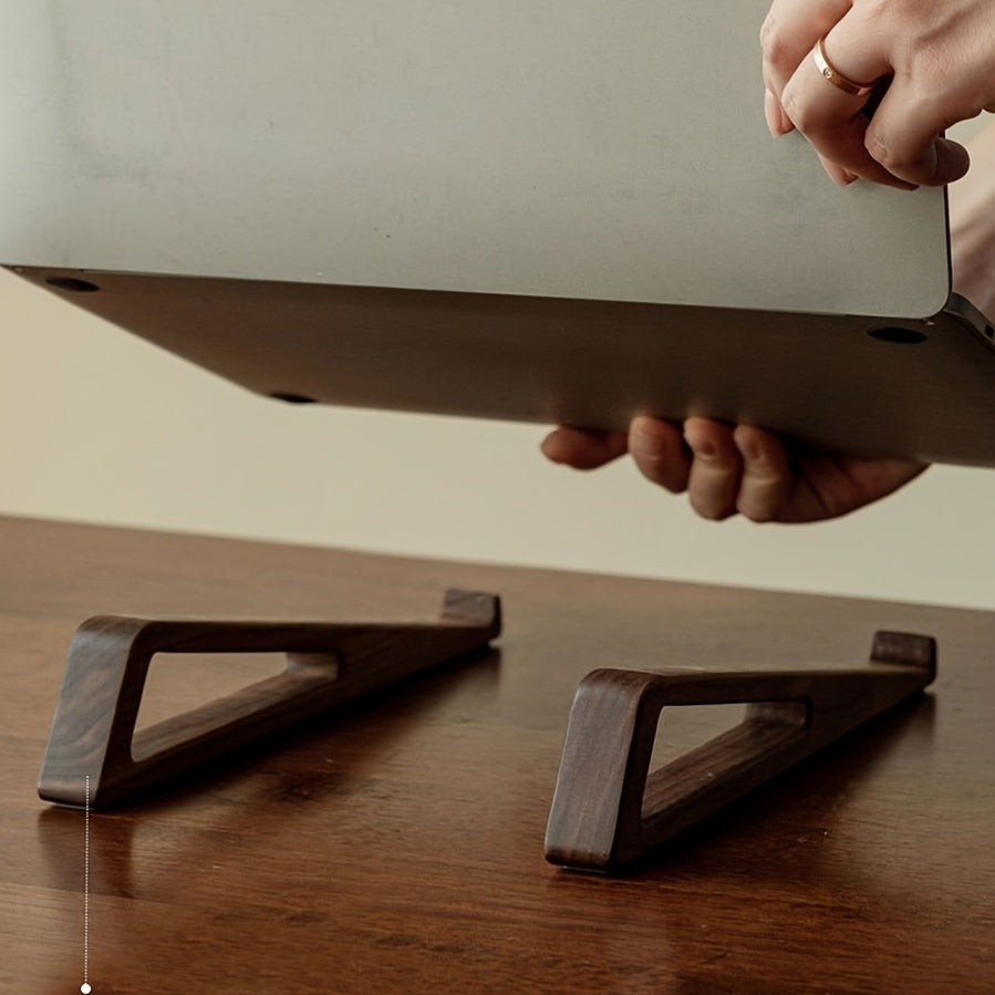 Ergonomic Bamboo Laptop Stand with Wooden Shelf - Portable Reading & Study Desk for Books, Tablets, and Laptops, Retro Style Office Accessory, Laptop Stand for Desk, Durable Construction