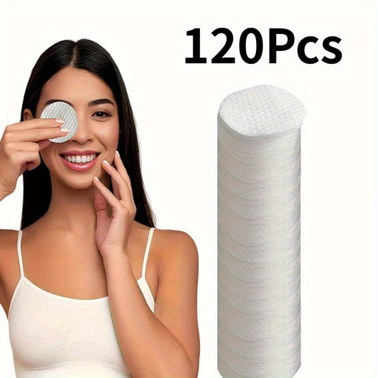 60/120/240pcs oval cleaning pad, suitable for face use, high-quality cosmetic water pad, velvet-free round pad, suitable for all light brown types, disposable facial cleansing and cleansing face pads