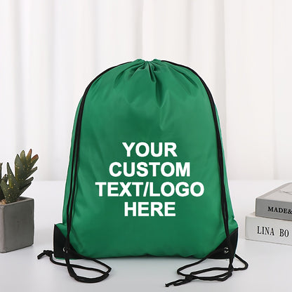 10/20pcs Customizable Polyester Drawstring Backpacks - Personalized Text/Logo, Lightweight Durable Multi-Use Bags for Weddings, Birthdays, Graduation Gifts, Events - Sky Blue, Red, Navy, Black, Event Gift Bags, Bold Visual Ap