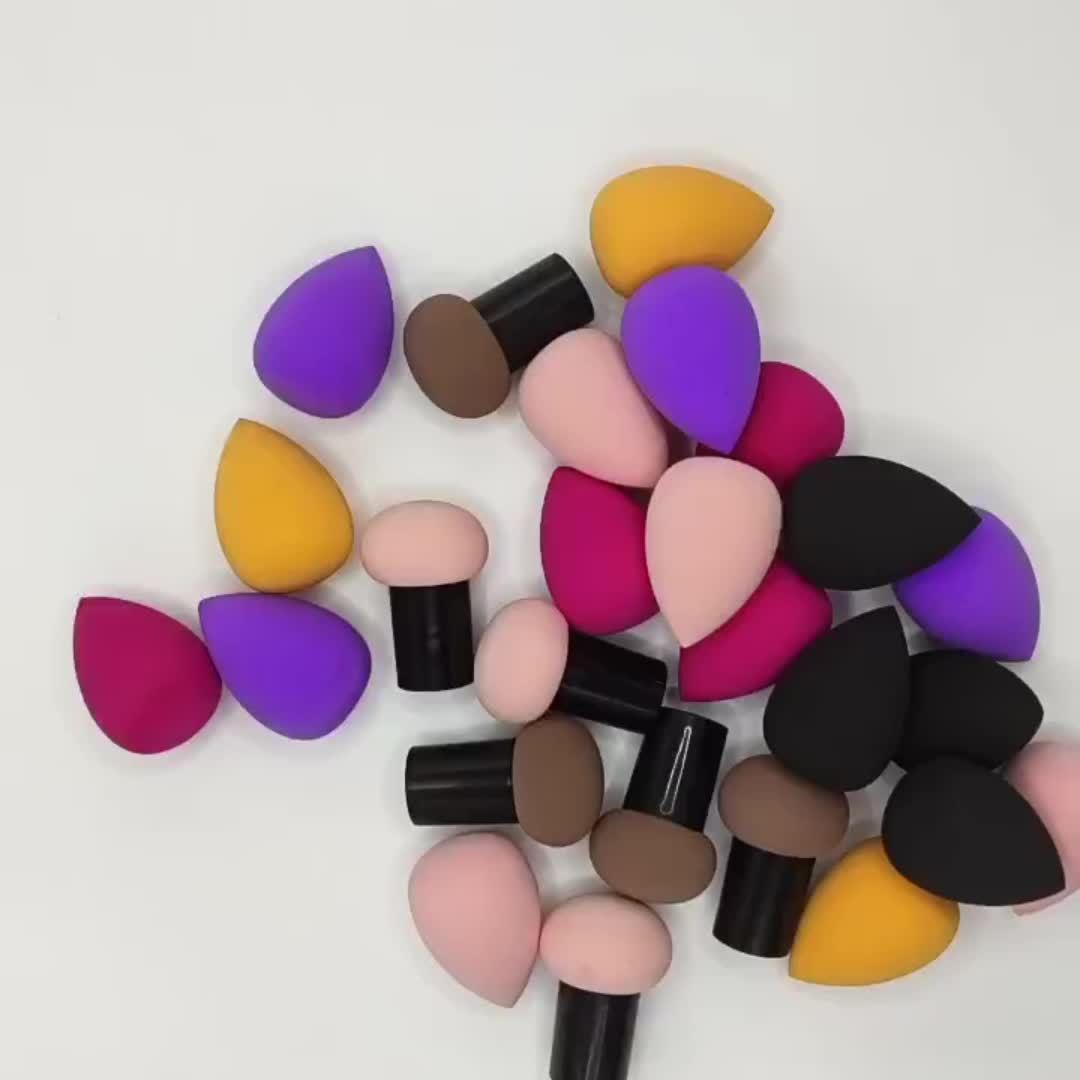 2pcs Handle Mushroom Makeup Sponge Portable Makeup Powder Puff Suitable for Wet and Dry Use Face Mushroom Head Makeup Sponge Foundation Makeup Sponge Powder Puff Beauty Tool Smooth Sponge