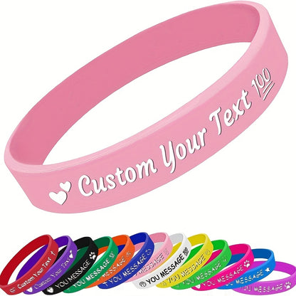 New Hot Deal 25pcs Silicone Bracelets with Heart Pattern, Create Your Own Design, Unisex for Holidays or Daily Use, Lightweight Wristbands Suitable for Weddings, Birthdays, Corporate Events, Christmas, Earth Day - Inspiration