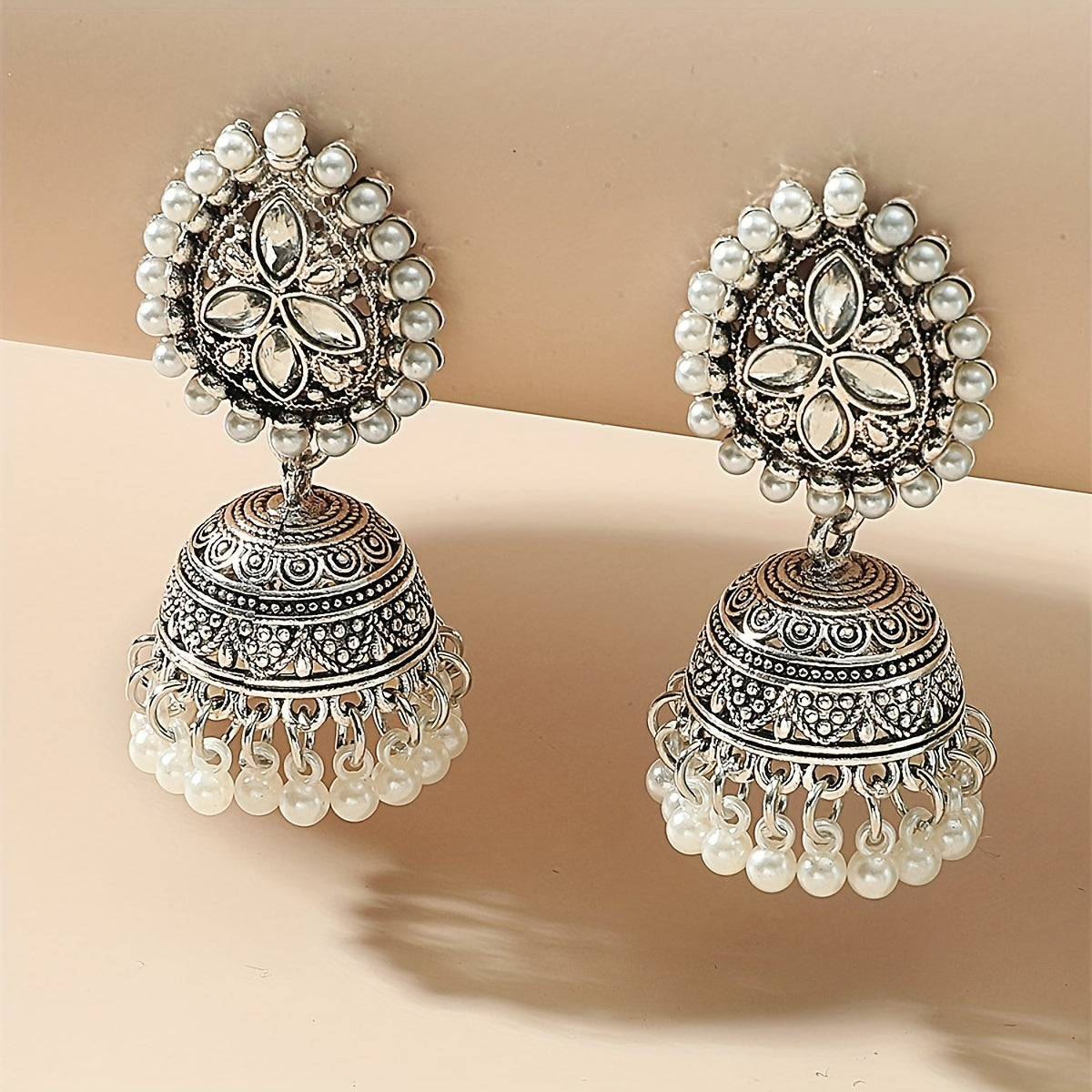 Eastern Bollywood-Inspired Waterdrop-Shaped Earrings for Women