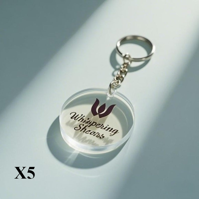 10/20/30/50/80 Custom Clear Acrylic Keychains - Round Photo/Logo/Text Engraved Key Rings, Durable Personalized Gifts Suitable for Backpack Decorations, Couples, Friends, and Family