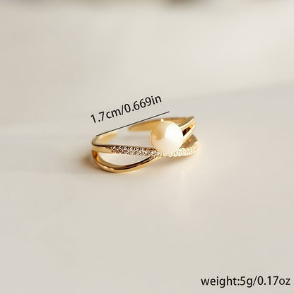 A Delicate Freshwater Pearl Ring With A Japanese And Korean Style