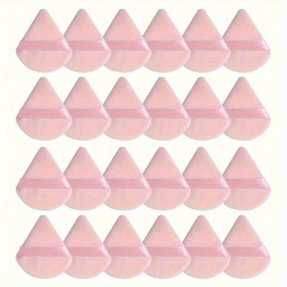 11/25pcs Reusable Triangular Makeup Sponges & Beauty Blenders - Soft Plush, Fragrance-Free, 3 Colors (Black/White/Pink) for Foundation, Powder, Blush - Gentle on Normal Light Beige, Face & Body Use, Makeup Sponges for Blendin