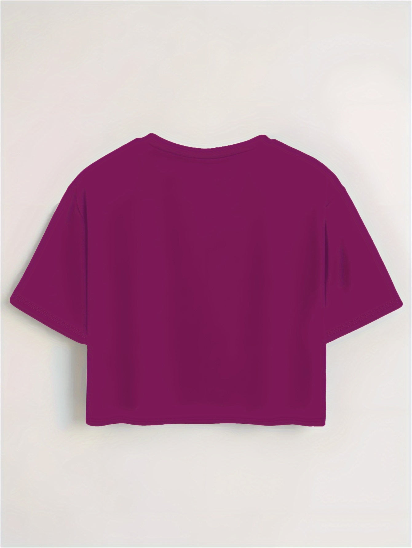 Women'S Red Heart & Butterfly Print Crop Top T-Shirt - Casual Round Neck Short Sleeve, Lightweight Polyester, Machine Washable, Spring/Summer Fashion Essential, Versatile Streetwear, Butterfly Shirt