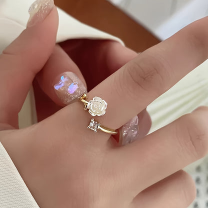 Elegant Zinc Alloy Adjustable Open Ring