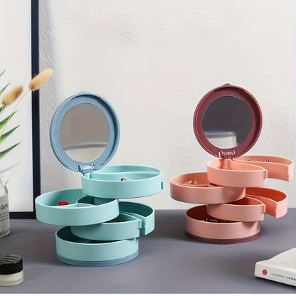 Cosmetic Storage Box - Rotating Jewelry Organizer