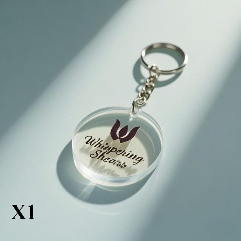 10/20/30/50/80 Custom Clear Acrylic Keychains - Round Photo/Logo/Text Engraved Key Rings, Durable Personalized Gifts Suitable for Backpack Decorations, Couples, Friends, and Family