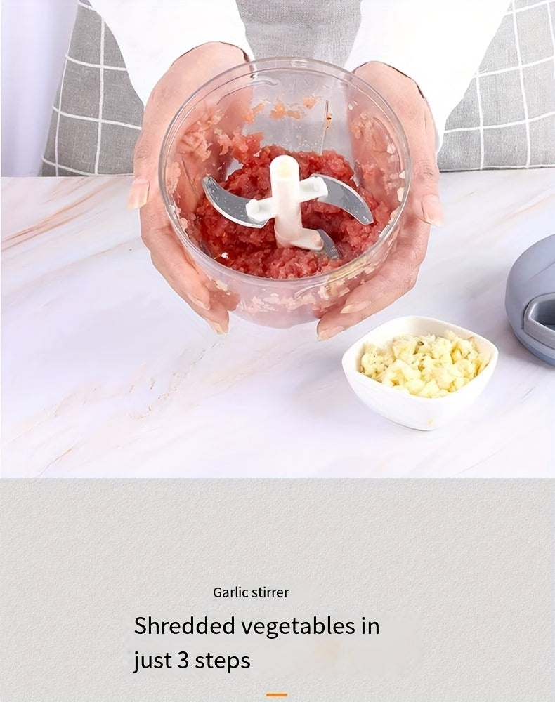 1, vegetable cutter, multifunctional garlic masher, garlic grinder, garlic masher, vegetable cutter, creative fruit masher, manual garlic masher, kitchen supplies, kitchen gadgets, 500/900ml