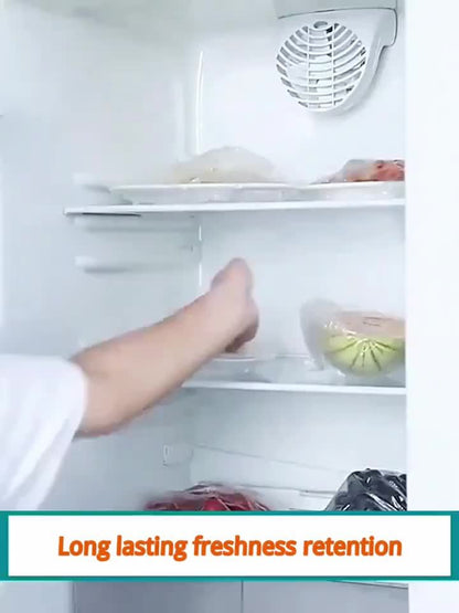 100pcs Reusable Elastic Food Storage Covers - Transparent, Stretchable Plastic Bowl & Plate Sealing Film, Odorless, Alternative to Aluminum Foil & Deli Meat Covers, Food Contact Saf