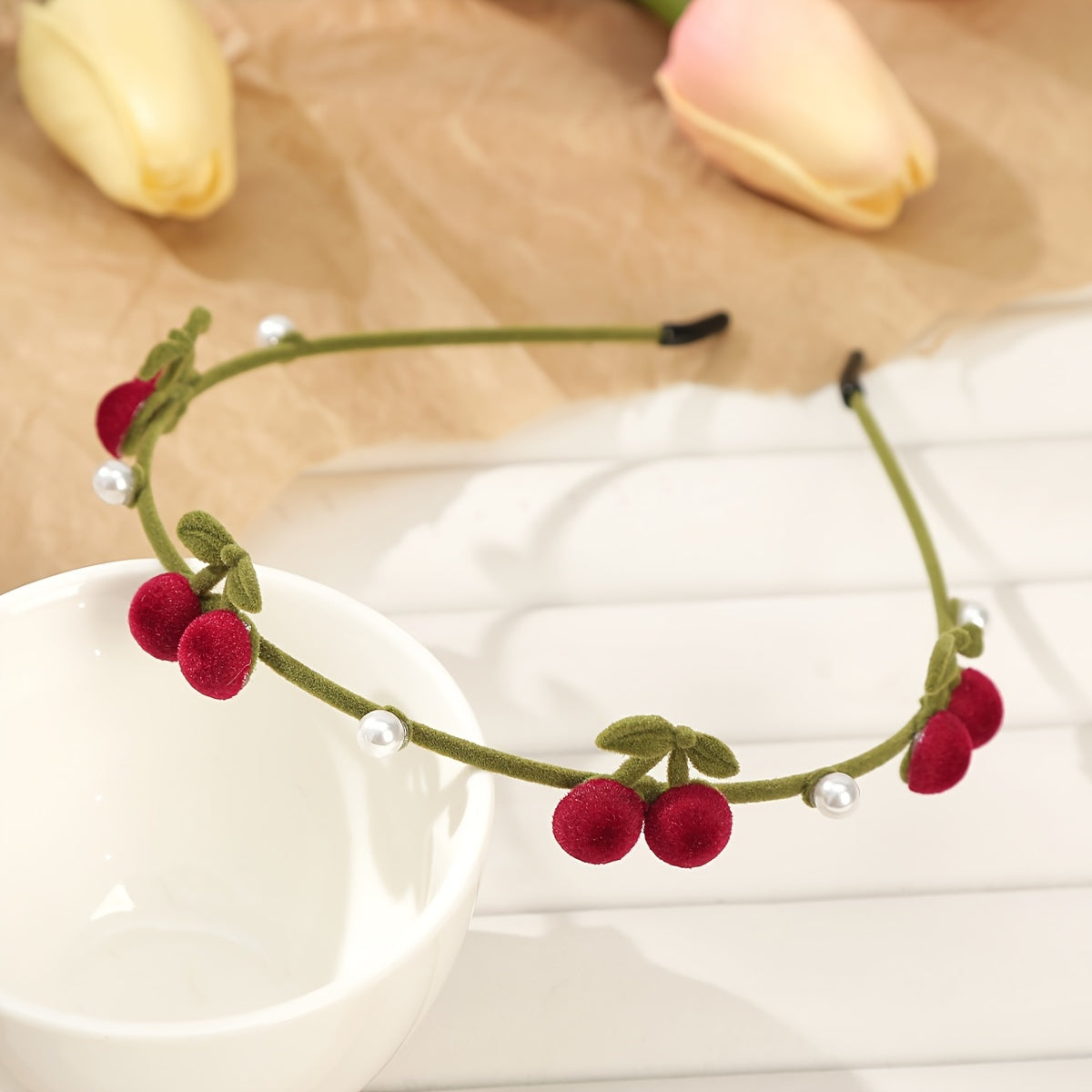 Elegant Faux Pearl Decorative Head Band, Flower Hair Hoop, Bowknot Hair Band, Retro Velvet Hair Accessories For Women And daily use