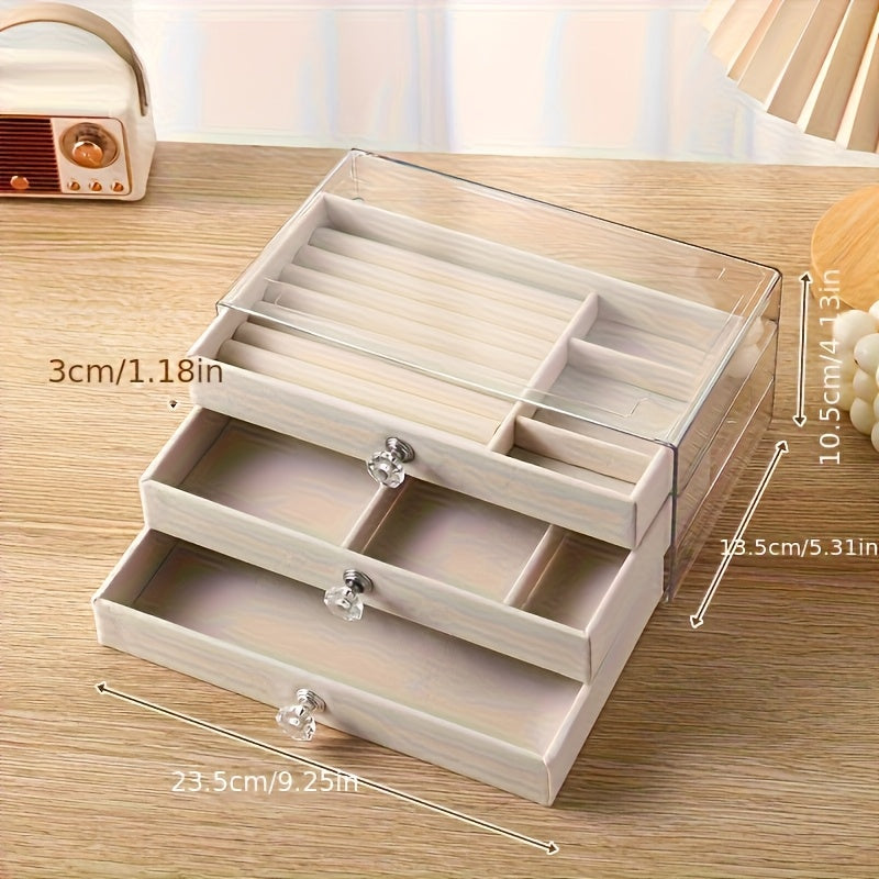 Cosmetic Storage Box - Single-Layer Acrylic Jewelry Storage Box with Drawers