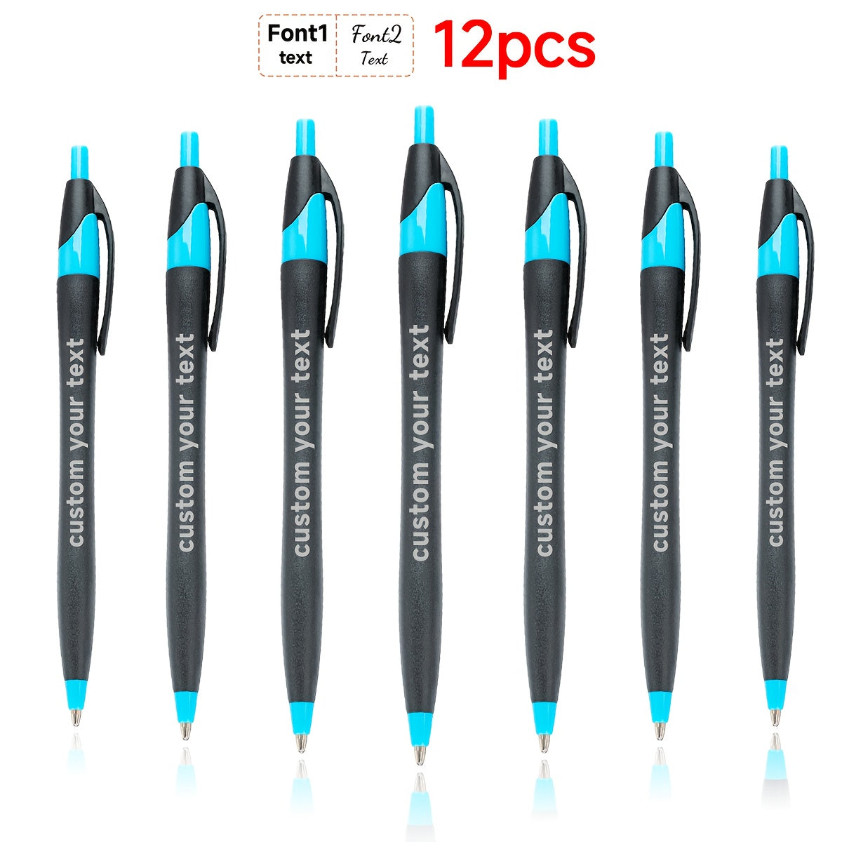 30pcs/50pcs/12pcs 50/30/12pcs Ballpoint Pens, Customizable with Inspirational Quotes, Names, And Logos. Colorful, Smooth Writing Ballpoint Pens with Black Ink for Christmas And Back-To-School Gifts.