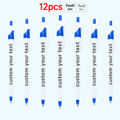 30pcs/50pcs/12pcs 50/30/12pcs Ballpoint Pens, Customizable with Inspirational Quotes, Names, And Logos. Colorful, Smooth Writing Ballpoint Pens with Black Ink for Christmas And Back-To-School Gifts.