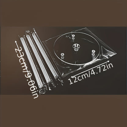 Multi-Tier Cake Layering Kit - 4 Reusable Transparent Dowels and Dividers for Elegant Wedding Baking