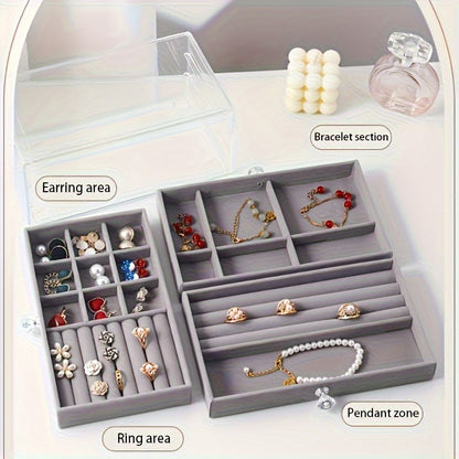 Cosmetic Storage Box - Single-Layer Acrylic Jewelry Storage Box with Drawers