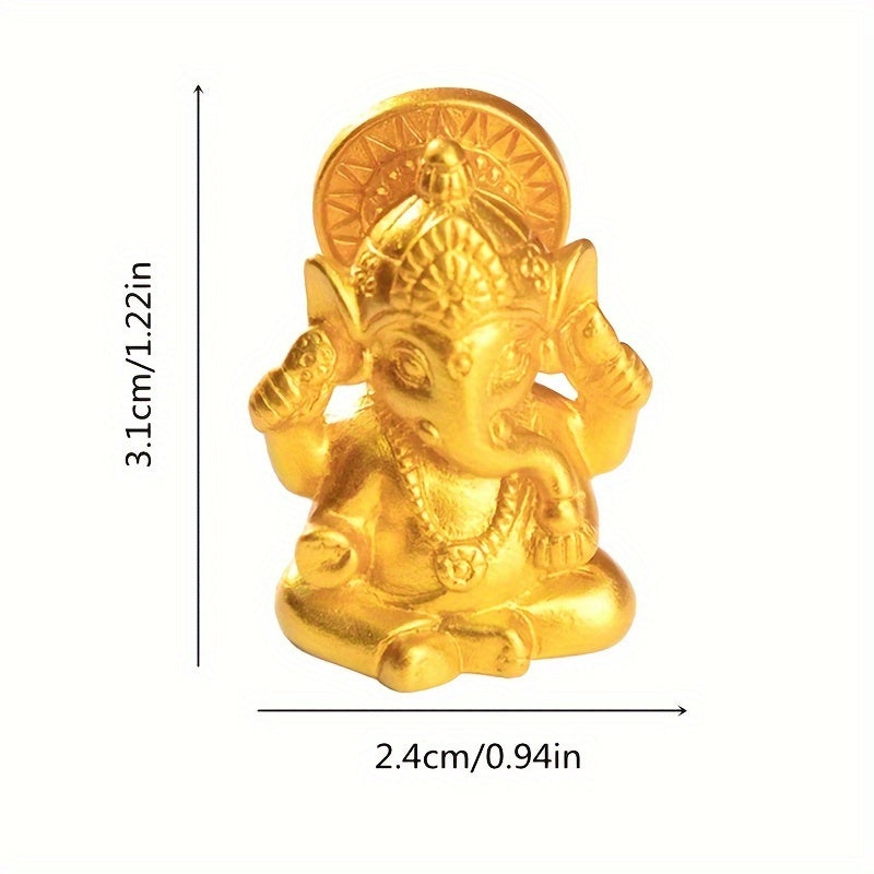 1pc Golden Elephant Trunk God Ornament Elephant Head God Ornament Elephant Trunk God Mini Small Ornament Southeast Asia India Thailand Elephant Head God Small Ornament Home Small Ornament Decoration