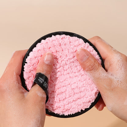 4-Pack Soft Microfiber Face Pads, Reusable Dual-Sided Extraction Pads for Gentle Facial Cleansing and Makeup Application, Daily Face Washing Facial Cleanser