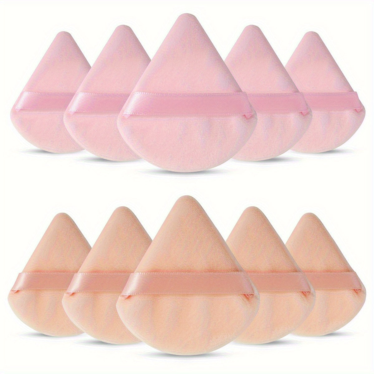 11/25pcs Reusable Triangular Makeup Sponges & Beauty Blenders - Soft Plush, Fragrance-Free, 3 Colors (Black/White/Pink) for Foundation, Powder, Blush - Gentle on Normal Light Beige, Face & Body Use, Makeup Sponges for Blendin
