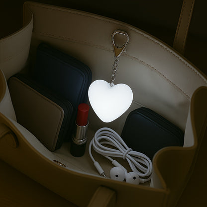 Auto Sensor Purse & Handbag Light | Heart/Round Night Lamp Gift for Women, Moms Smart Bedside Decor with Multi-Shape Options, Nightstand Lamp, Handbag Accessory, Decorative Lighting, Round Nightlight, Durable Construction, En