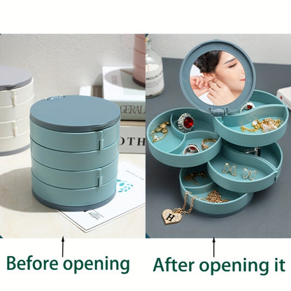 Cosmetic Storage Box - Rotating Jewelry Organizer