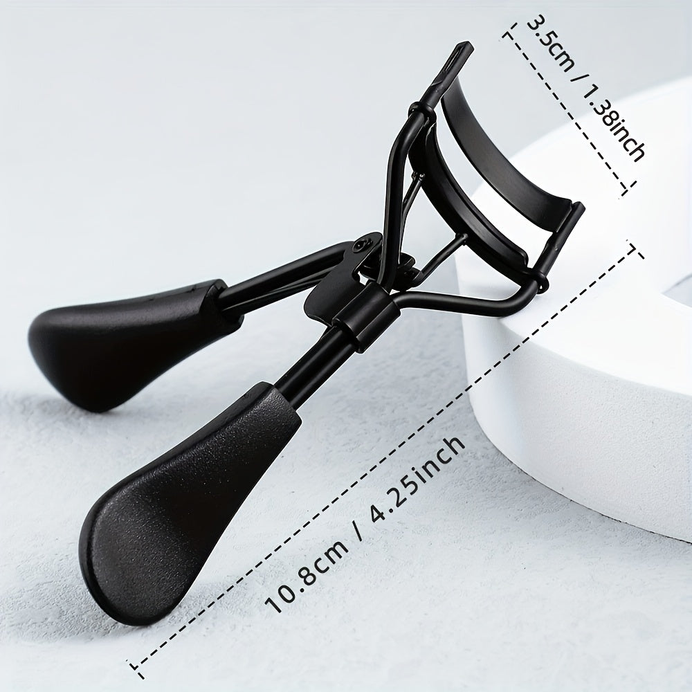 1 Portable Eyelash Curler with 15 Pads, Stainless Steel Curved Handle, No-Damage Lash Lifting, Enhances Eyes, Suitable for Women'S Eyelashes, Available in 3 Colors