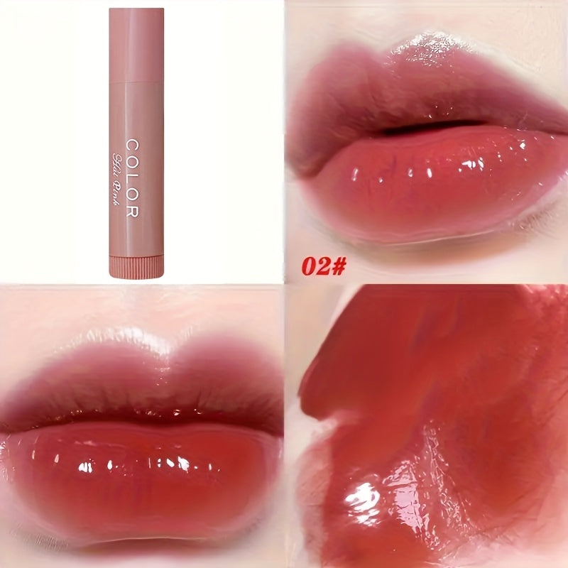 3pcs/1pc Women'S Waterproof Moisturizing Lipstick Set, Featuring 3 Long-Lasting Lip Balms in Natural Shades, Enriched with Plant Squalane for Hydration, Enhancing Lip Color with a Durable Finish, Non-Greasy, Fade-Resistant, S