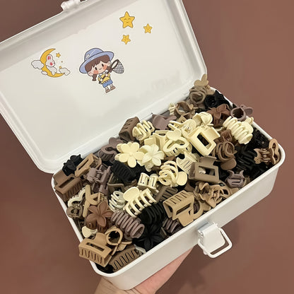 20pcs Women's Mixed Color Small Hair Claw, Simple and Cute Style for All Hairstyles with Various Designs, Perfect Daily Casual Wear Outings. Hawaiian Accessories & Beach Essentials, Hair Accessories, Outing Essentials, Simple