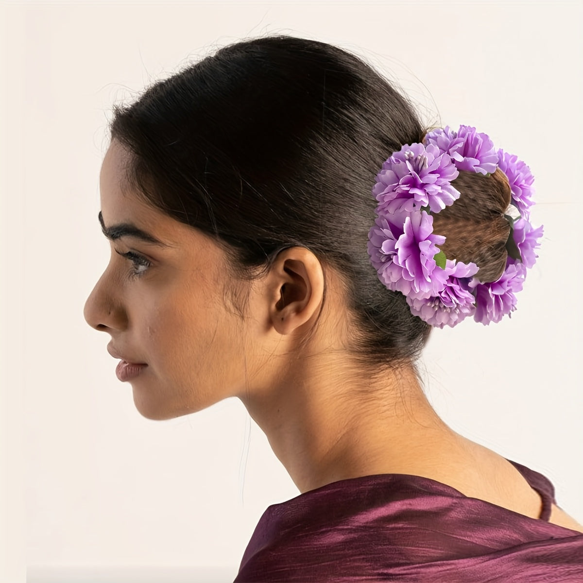 Spring-Summer New Solid Color Faux Fabric Flower Hair Tie Suitable for Beach Hawaii Vacation Everyday Hairstyle Headband Party Holiday Gift