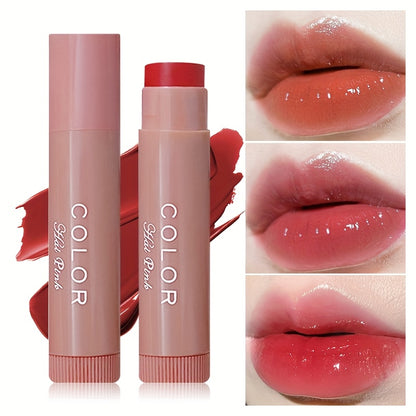 3pcs/1pc Women'S Waterproof Moisturizing Lipstick Set, Featuring 3 Long-Lasting Lip Balms in Natural Shades, Enriched with Plant Squalane for Hydration, Enhancing Lip Color with a Durable Finish, Non-Greasy, Fade-Resistant, S